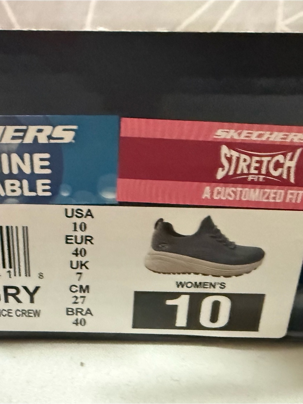 Skechers Slip-On Knit Sneakers in Light Gray and White - Picture 9 of 9